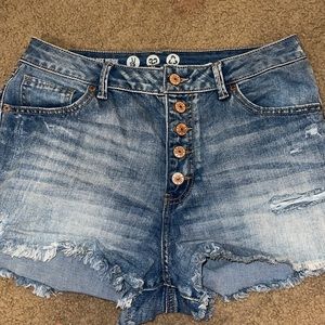 ripped jean shorts